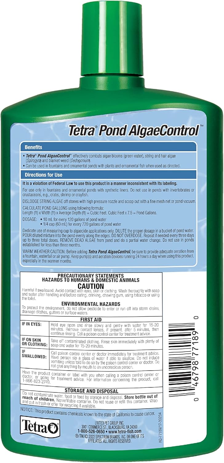 TetraPond Algae Control Treatment For Use With Fish  Plants 338Ounce - Image 2