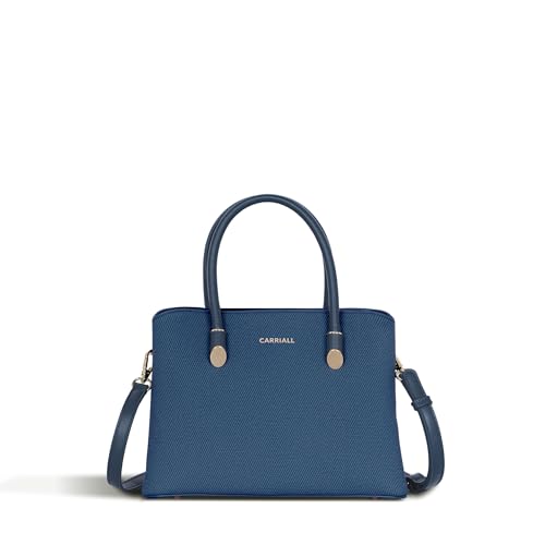 Carriall Ireen Women’s Vegan Leather Handbag | Stylish Casual/Semi-Formal handbag with detachable shoulder strap – Structured & Stylish Everyday Bag for women & girls for office, outings (Dark Teal) - Image 1