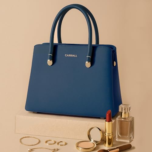 Carriall Ireen Women’s Vegan Leather Handbag | Stylish Casual/Semi-Formal handbag with detachable shoulder strap – Structured & Stylish Everyday Bag for women & girls for office, outings (Dark Teal) - Image 3
