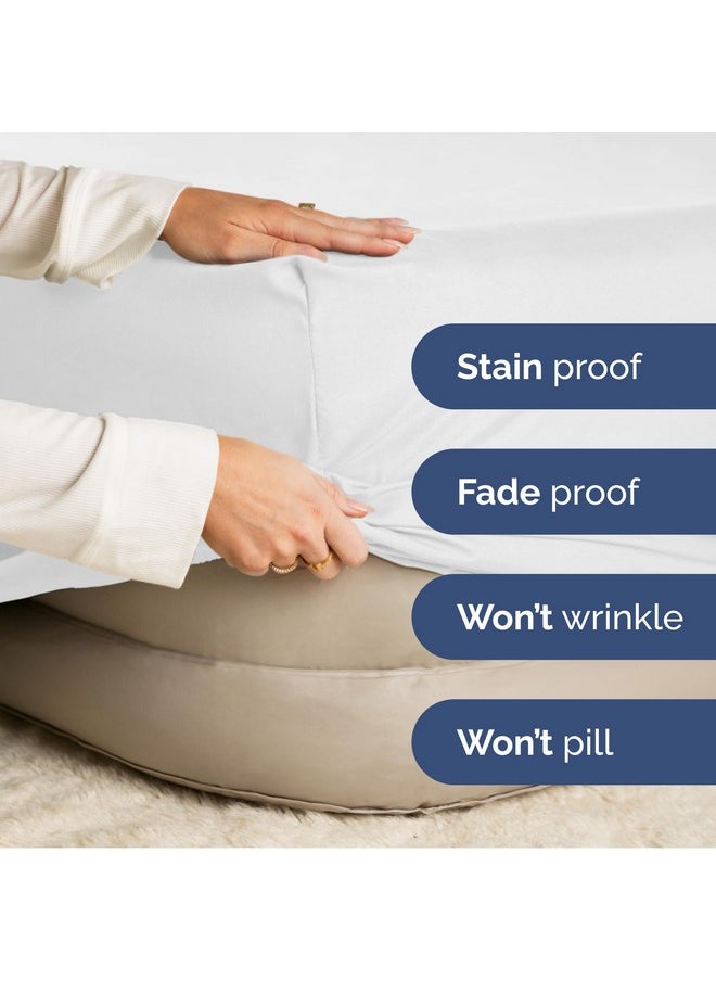 Extra Deep Full Fitted Sheet - Hotel Luxury Single Fitted Sheet Only - Easily Fits 18 inch to 24 inch Mattress - Ultra Soft, Wrinkle Free w/Extra Deep Pockets - Easy-Care, Breathable & Comfy - White