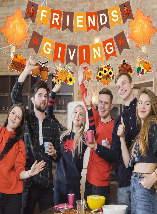 DECGOL 60Pcs Friendsgiving Decorations Banner Balloons for Friendsgiving Fall Home Thanksgiving Party Indoor outdoor Decor - Image 5