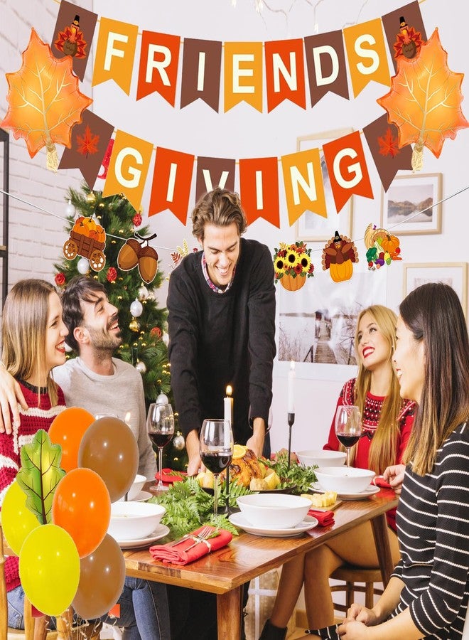 DECGOL 60Pcs Friendsgiving Decorations Banner Balloons for Friendsgiving Fall Home Thanksgiving Party Indoor outdoor Decor - Image 4