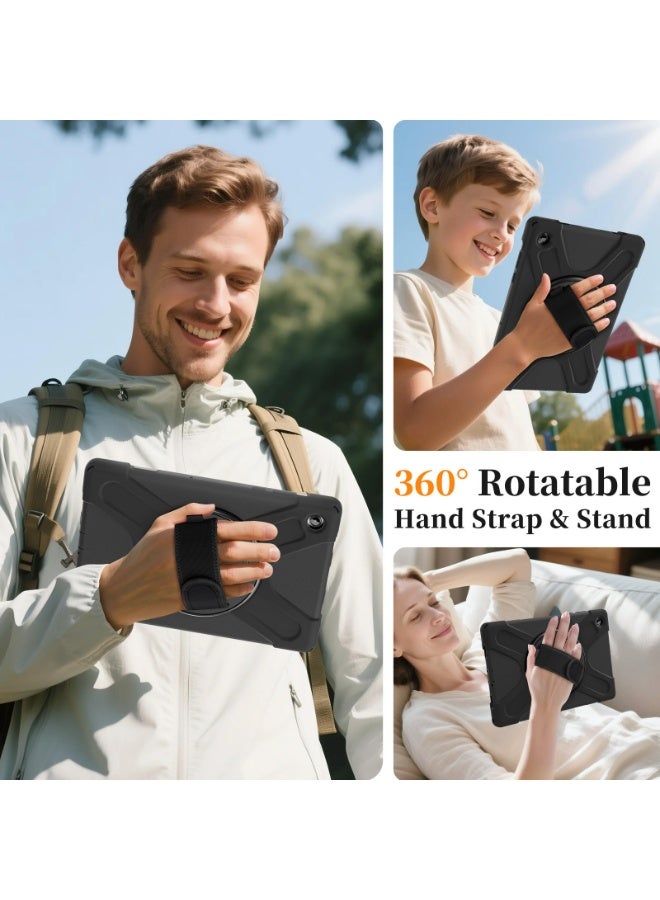 جراب مقاوم للصدمات لجهاز Samsung Tab A11 Plus 2025 مع فتحة للقلم وحزام يد قابل للدوران 360 درجة - Image 5