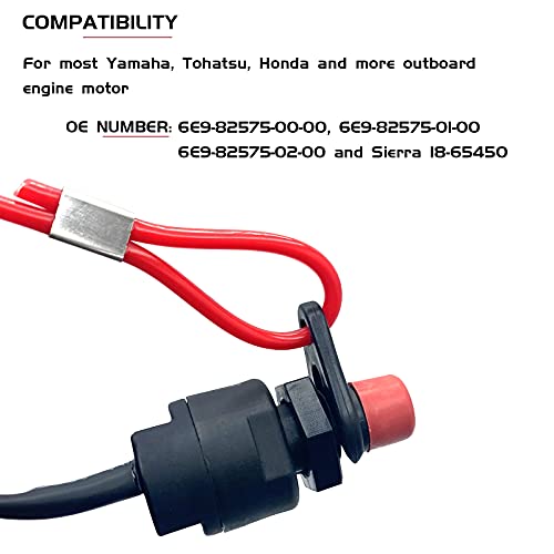 SKARUMMER Boat Engine Emergency Stop Switch Safety Tether Lanyard Replacement for Yamaha Tohatsu Honda - Boat Kill Switch Key 6E9-82575-00-00 6E9-82575-01-00 6E9-82575-02-00 18-65450 - 55 inch Long - Image 5