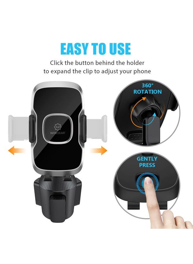 WIzGear Cup Holder Phone Mount, Car Cup Holder Phone Mount Adjustable Automobile Cup Holder Smart Phone Cradle Car Mount - Image 4