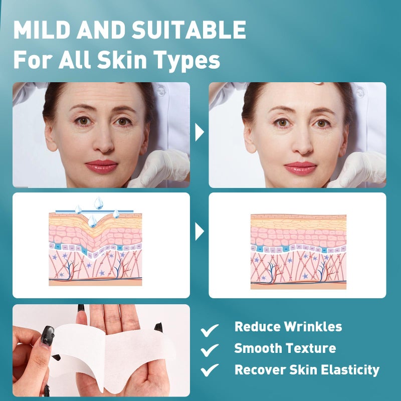 YHOVID 28 Pcs Forehead Wrinkle Patches - Anti Wrinkle Facial Patches with Collagen and Vitamin E for Face Overnight to Smoothing Fine Frown Lines & Wrinkles Treatment - Image 5