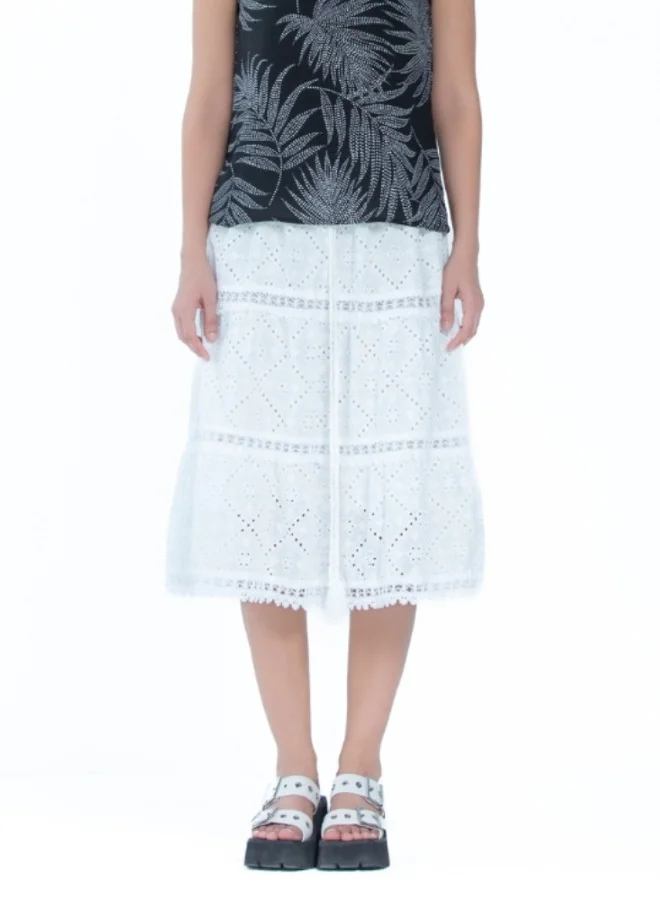 هايليز Embroidered Eyelet Skirt