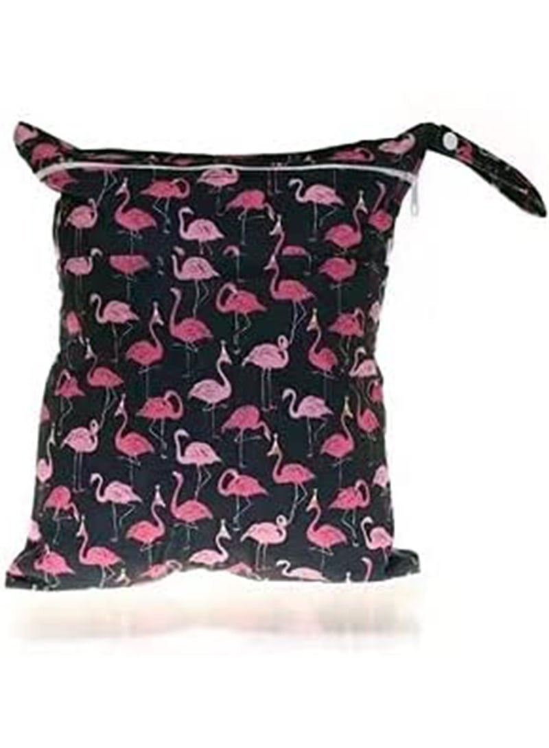 GT-Wheel Waterproof Wet Bag Reusable Washable Wet Dry Bag with Double Zipper for Travel Beach Diapers Swimwear & More  - Image 1