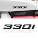 QOMAGO Car Emblem Compatible with 330i Gloss Black Trunk lid Rear Emblem Badge Excellent ABS Material - Image 2