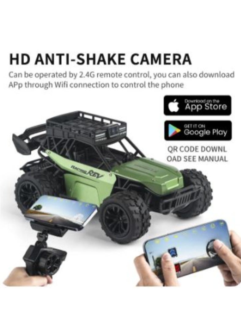 AROAQ 4K Camera Two-Way Voice WIFI FPV RC Car 2.4Ghz APP Control Shock Absorber High Speed Remote Control Car With 4K HD Camera Truck - Image 3