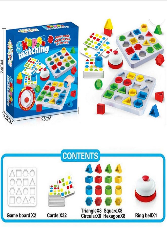 HAPPY Color-Shape Matching Game Sensory Educational Toy, Sensory Games, Shapes and Colors Educational Toy, Parent-Child Interactive Game, Early Educational Development  - Image 1