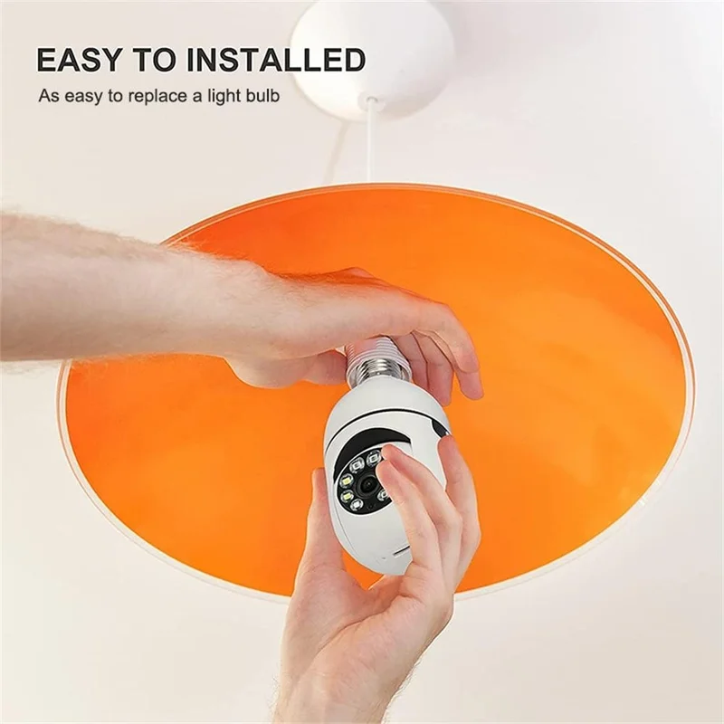Lisinya Wifi 360 Panoramic Bulb Camera Security Camera Dual Wifi 360 Degree Night Vision