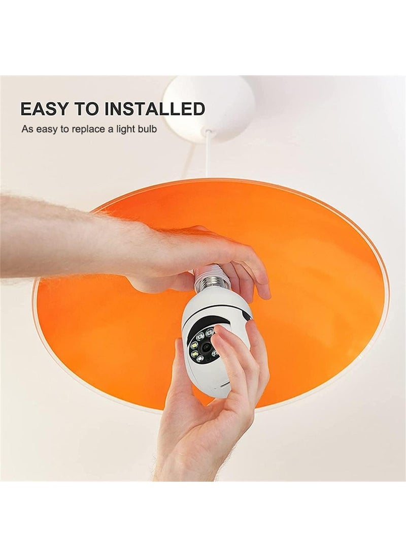 Lisinya - Wifi 360 Panoramic Bulb Camera Security Camera Dual Wifi 360 Degree Night Vision - Image 1