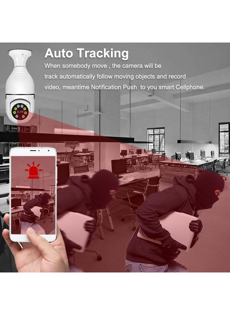Lisinya - Wifi 360 Panoramic Bulb Camera Security Camera Dual Wifi 360 Degree Night Vision - Image 1