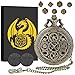 Keller & Weber Mini DND Dice Set with Steampunk Hollow Gear Pocket Watch Case Tiny 7Piece Polyhedral Metal DD Dice DND Gifts with Gift Box Role Playing Game Board Game Accessories Dice Bronze - Image 2