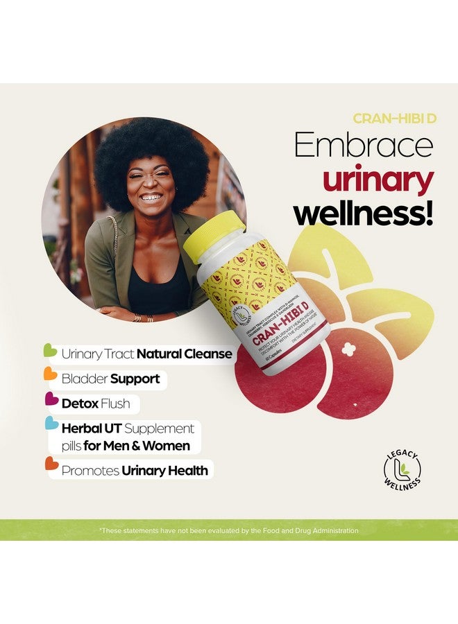 LegacyNutra Legacy Wellness Cran-Hibi-D: D Mannose with Cranberry, Hibiscus & Dandelion Capsules - Urinary Tract Health - Natural Cleanse, Bladder Support, Detox Flush, Herbal UT Supplement Pills for Men & Women - Image 2
