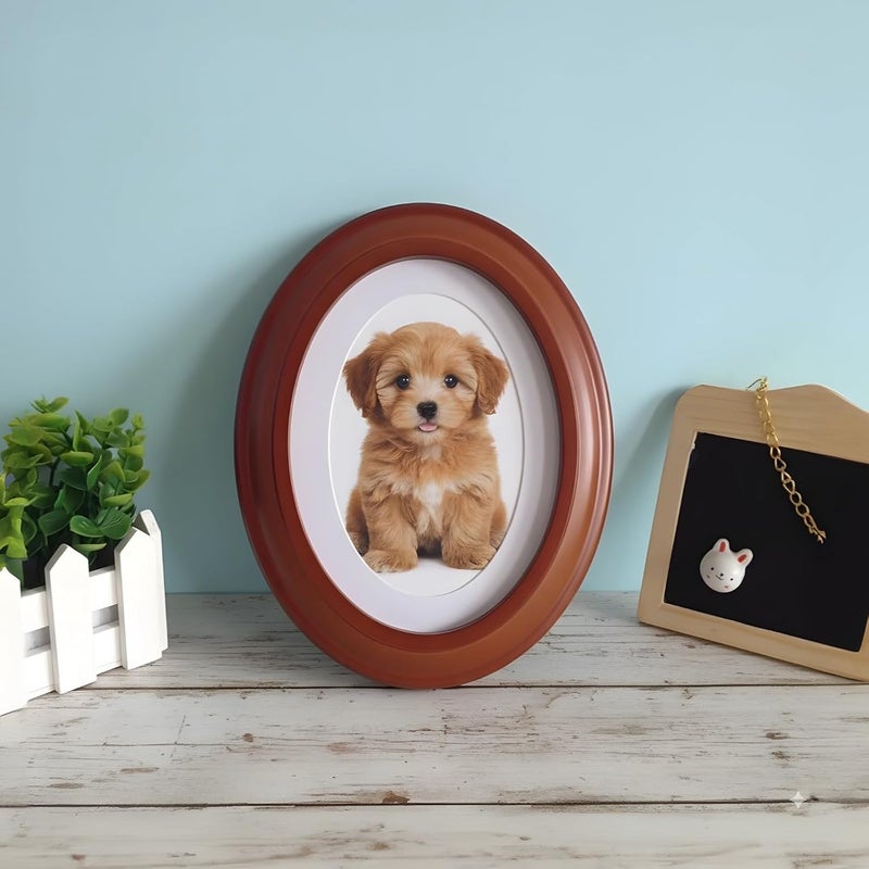 Oval Photo Frames, European Gallery, Wood Finish, 6.69 X 8.66 in, 2 Pieces - Image 2