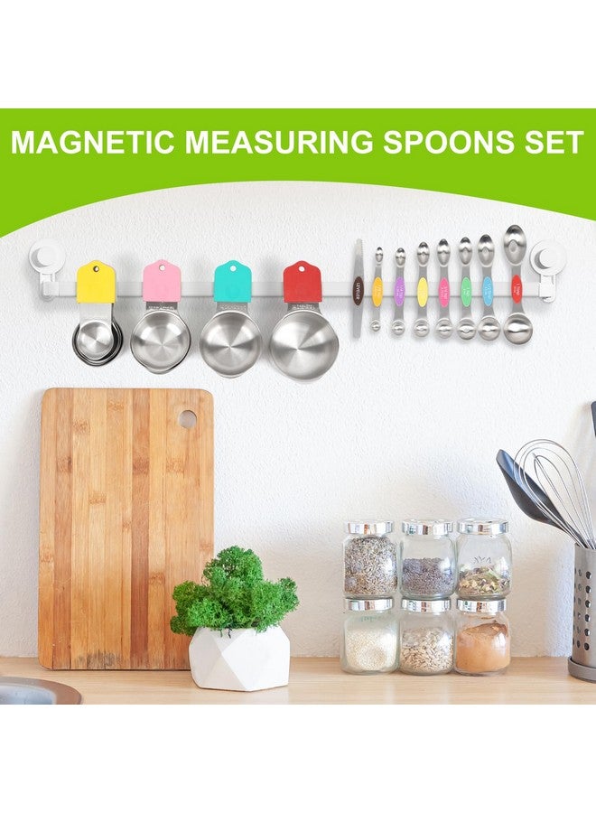 Fanadith Magnetic Measuring Cups and Spoons Set, Stainless Steel 16 Piece Set, Kitchen Gadgets for Cooking & Baking, Including 8 Measuring Cups + 7 Double Sided Magnetic Measuring Spoons + 1 Leveler - Image 5