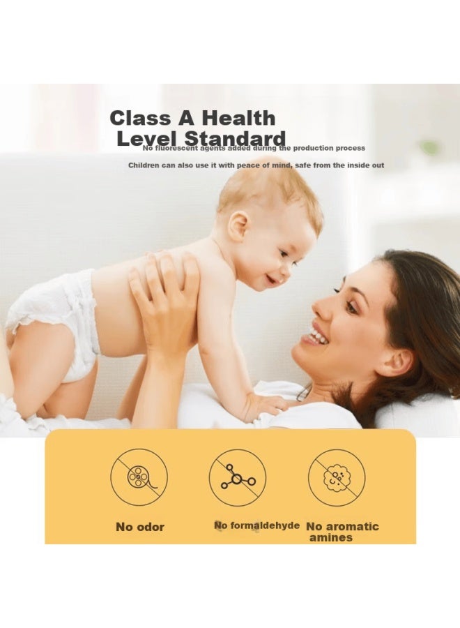 Wuyinliangpin Class A Antibacterial Waterproof Quilted Fitted Sheet Single Piece, Bed Cover Mattress Protector Full Coverage Fitted Sheet For 1.5x2 Meter Bed