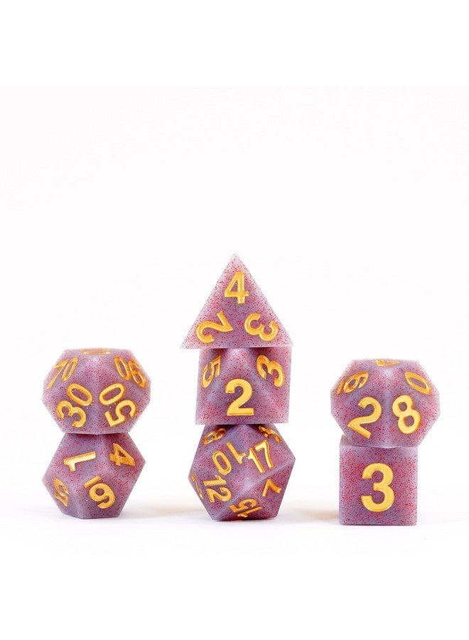 Metallic Dice Games Dice Games 16Mm Sharp Edge Silicone Rubber Poly Dnd Dice Set: Volcanic Soot Role Playing Game Dice For Dungeons And Dragons - Image 2