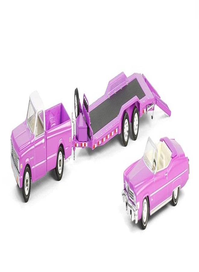 Greenlight 31180 (31180-B | 1:64 Hollywood Hitch & Tow Series 13 - Thelma & Louise - 1966 Thunderbird Convertible - Dust Covered (Top-Down) with 1967 F-250 & Enclosed Car Hauler) - Image 5