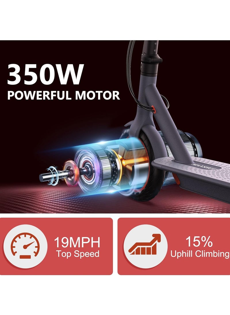 MAXSHOT V1 Electric Scooter - 350W Motor, Max 21 Miles Long Range, 19Mph Top Speed, 8.5" Tires, Portable Folding Commuting Electric Scooter Adults with Dual Braking System and App Control