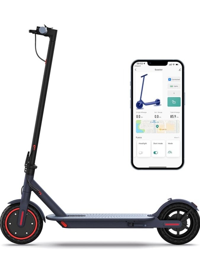 MAXSHOT V1 Electric Scooter - 350W Motor, Max 21 Miles Long Range, 19Mph Top Speed, 8.5" Tires, Portable Folding Commuting Electric Scooter Adults with Dual Braking System and App Control