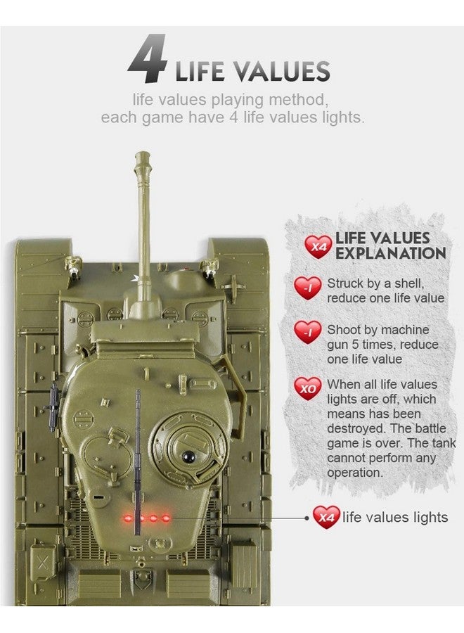 POCO DIVO Pershing M26 US Heavy Tank RC Infrared Battle Panzer 2.4Ghz 1/30 Scale Model Military Vehicle w. Sound Lights - Image 4