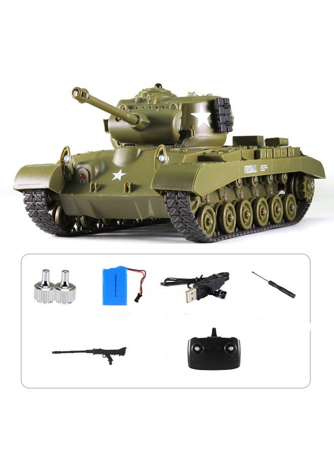 POCO DIVO Pershing M26 US Heavy Tank RC Infrared Battle Panzer 2.4Ghz 1/30 Scale Model Military Vehicle w. Sound Lights - Image 2