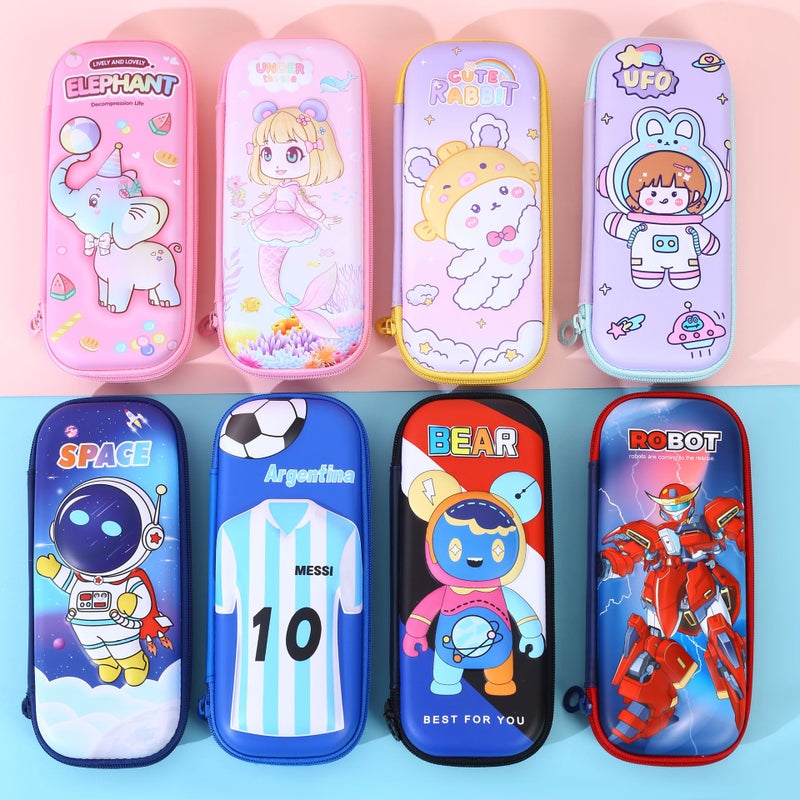 Small Spirit Pencil Case Cartoon Eva Student Pencil Case 3D Three-Dimensional Zipper Pencil Case Children'S Pencil Case A Generation Of Hair - Image 2