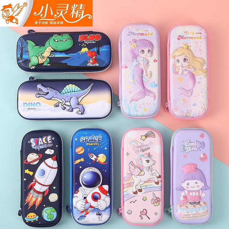 Small Spirit Pencil Case Cartoon Eva Student Pencil Case 3D Three-Dimensional Zipper Pencil Case Children'S Pencil Case A Generation Of Hair - Image 3