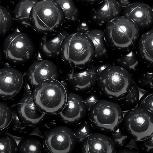 TRENDPLAY Black Ball Pit Balls for Ball Pits Safe Plastic Balls Pack of 170 Create a Fun and Engaging Play Area Now Black - Image 1