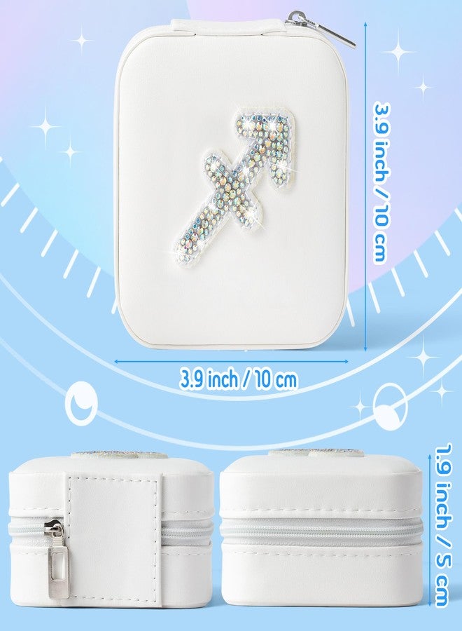 K1tpde Zodiac Travel Jewelry Case for Women, Small Organizer Box for Ring Earring Pendant Necklace Bracelet, Birthday Gifts for Mom, Lover, Sagittarius - Image 2