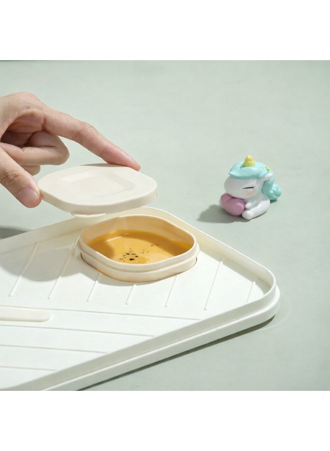 Mobcos Panda White Plastic Multi-Compartment Portable Kids Lunch Box with Secure Locking Lid for Fresh and Organized Meals - Image 4