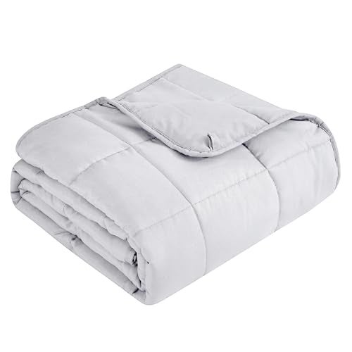 Topcee Weighted Blanket for Adults (15lbs 48"x72"), Minky Dots Heavy Blanket for Woman, Man Sleeping, Soft, Cozy and Cooling Weighted Throw Blankets, Machine Washable, Grey - Image 1