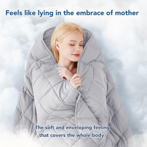 Topcee Weighted Blanket for Adults (15lbs 48"x72"), Minky Dots Heavy Blanket for Woman, Man Sleeping, Soft, Cozy and Cooling Weighted Throw Blankets, Machine Washable, Grey - Image 3