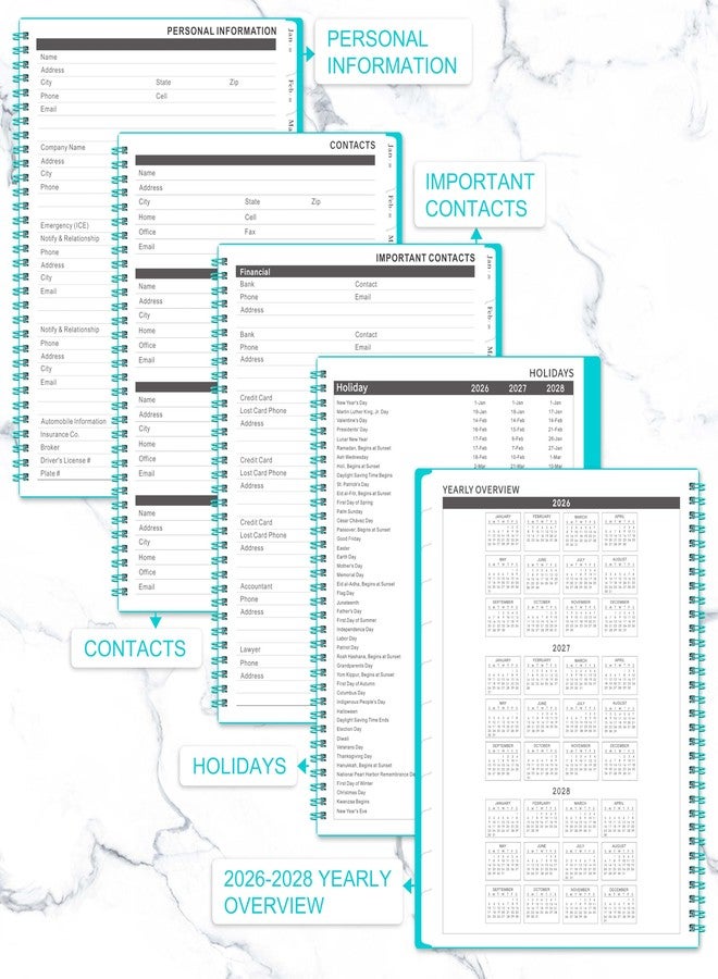 Coboll 2026-2027 Monthly Planner - 2026-2027 Planner from January 2026 to December 2027, 8.5'' x 11'', 2-Year Planners with Inner Pocket - Image 4