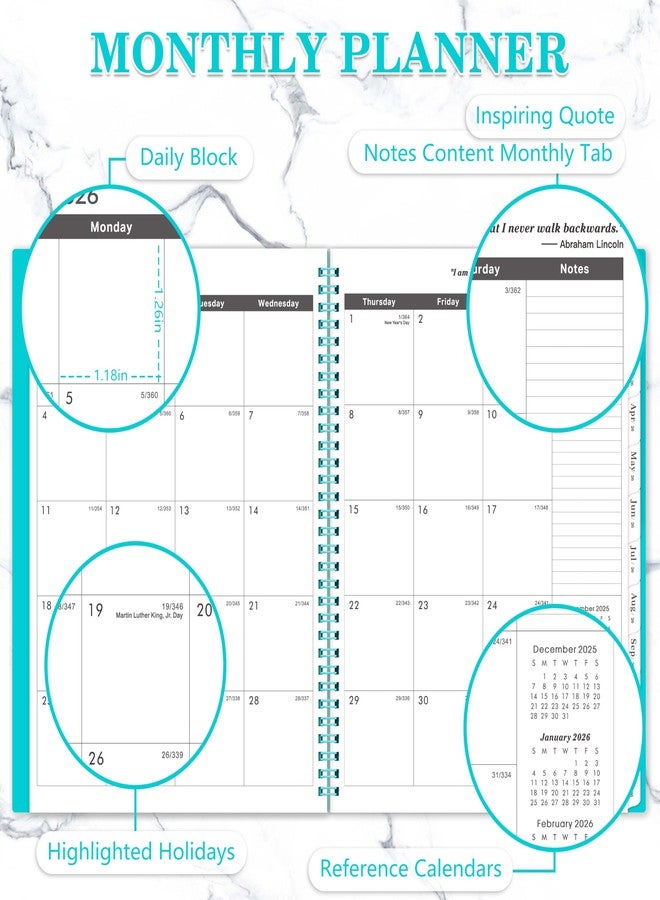 Coboll 2026-2027 Monthly Planner - 2026-2027 Planner from January 2026 to December 2027, 8.5'' x 11'', 2-Year Planners with Inner Pocket - Image 3