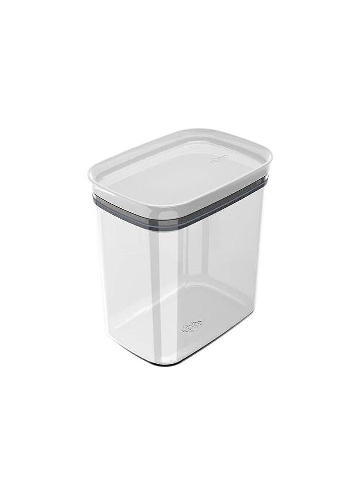 OU Hermetic Rectangular Canister Block, 1.5 Liter Capacity, White