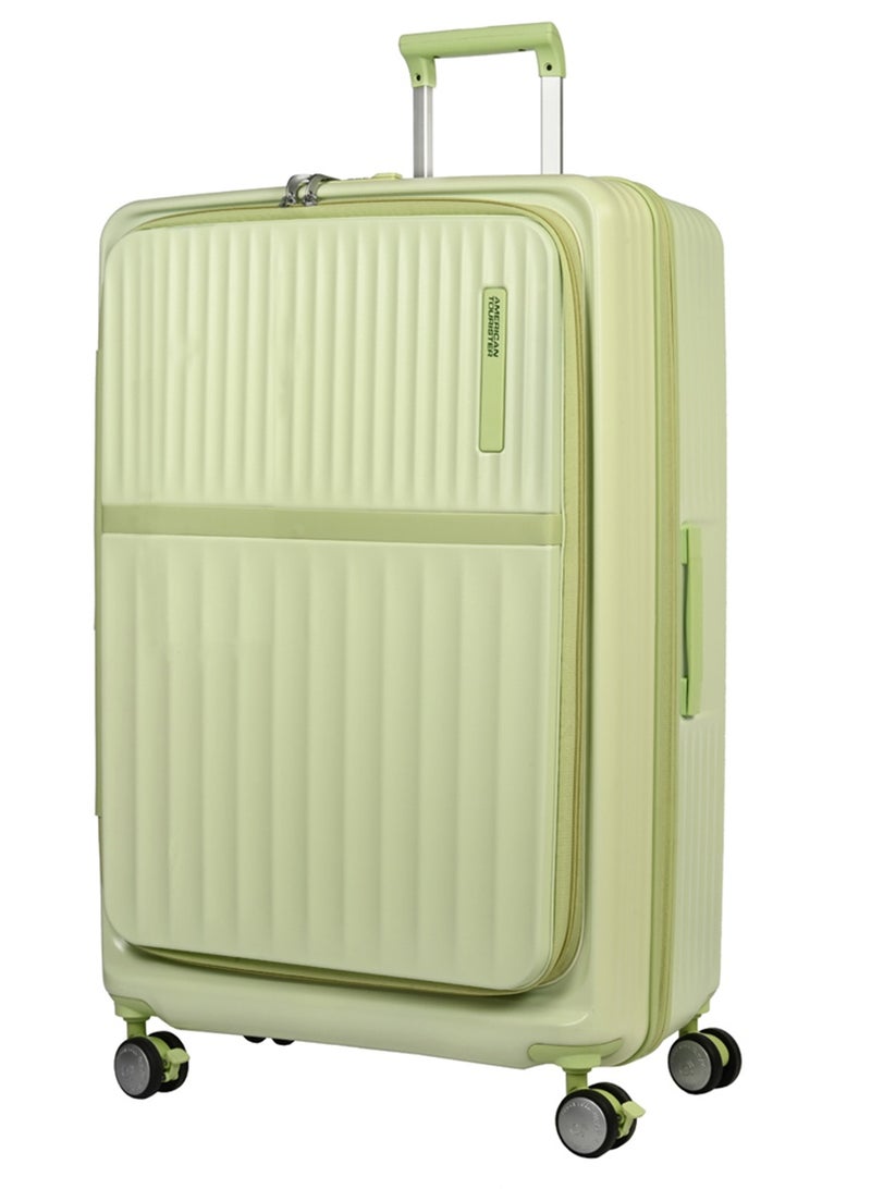 AMERICAN TOURISTER Trento + Suitcase, Check-In Size 81 cm / 30 inch, 4 Spinner Wheels, Hard Top, PC, Matcha Green|Book Opening|Expandable|TSA Lock|Waterproof Section - 3 Years International Warranty - Image 1