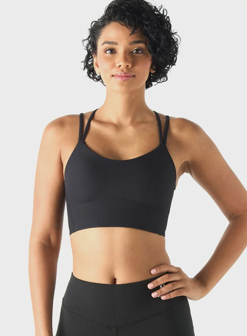Kappa Logo Ribbed Bra