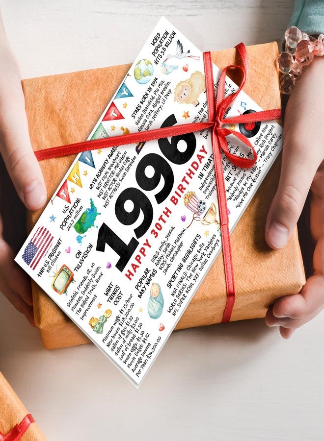 MAPDTWO 30th Birthday Card - 30th Birthday Decorations for Her, Him, Daughter, Son - Sweet Thirty 30 Year Old Bday Gifts for Women, Men - 1996 Gifts for 30+ Year Old Woman Man - Greeting Card - Image 4
