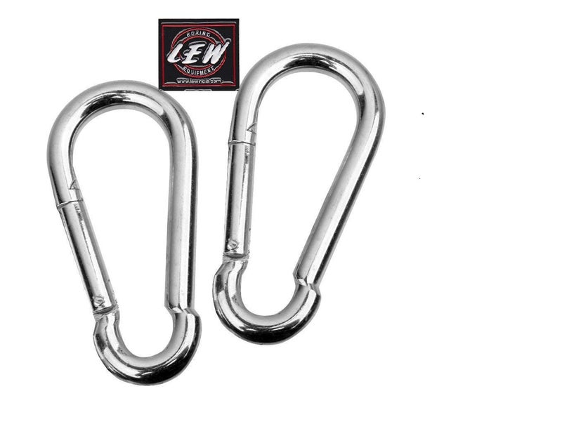 LEW Carabiner Snap Hook for Heavy Punching Bags (Silver) - Image 2