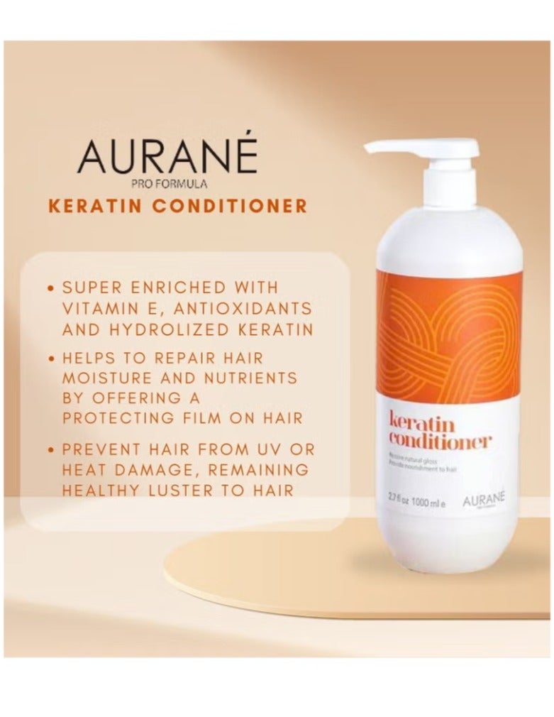 AURANE Keratin Conditioner 1000 ml (2.7 fl oz) – Keratin-Infused Hydrating & Repair Conditioner - Image 2
