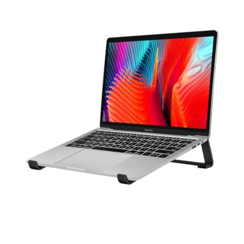 حامل كمبيوتر محمول من الألومنيوم للمكتب - تصميم مريح للتبريد - يناسب أجهزة MacBook Air Pro/DELL/HP/Lenovo/ThinkPad/Alienware - 13/14/15.6/16 - سهل التجميع - حامل كمبيوتر محمول جيد التهوية لتدفق الهواء الأمثل - Image 1