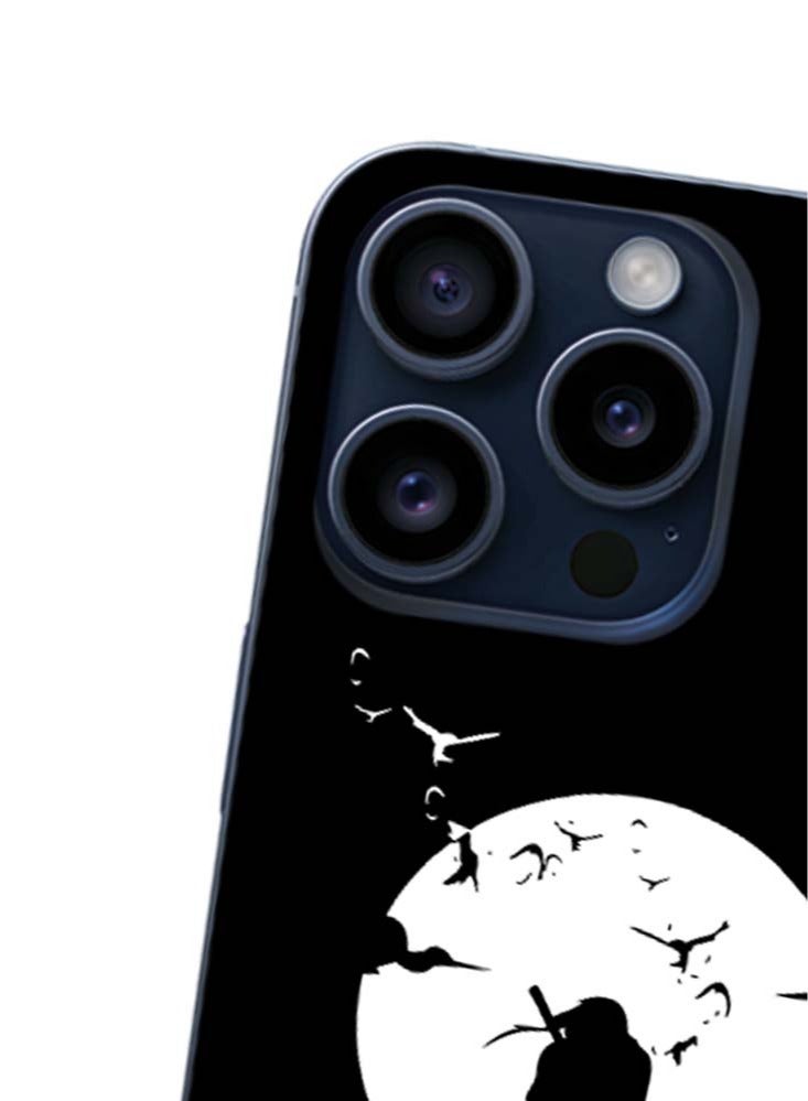Service Zone Pro Maxtective Printed Mobile Back Cover Itachi Uchiha Jump On Moon For iPhone 15 Pro Max - Image 2