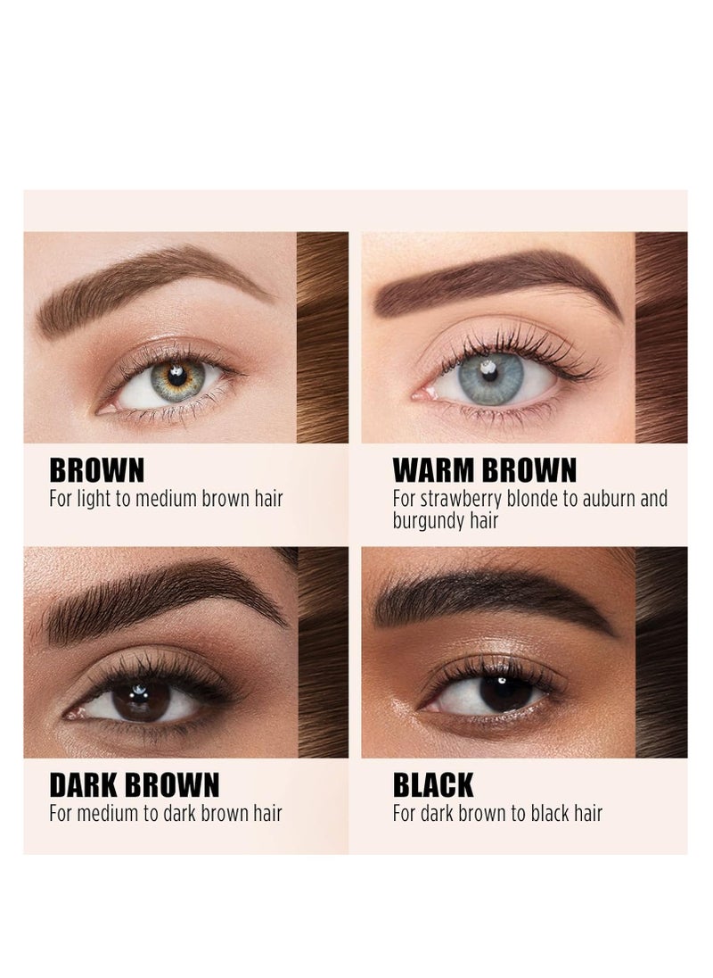 Cilrofelr Cilrofelr Tattoo Peel Off Eyebrow Gel Tint, Semi Permanent Tattoo Brow Peel Off Tint Gel, Last Up to 3 Days, Waterproof, Transfer-proof, For Fuller & Defined Looking Brows, Dark Brown (2 Pack)  - Image 4