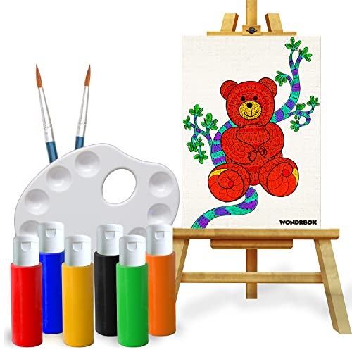 WONDRBOX Gond Canvas Painting Kit | Art and Craft Kit for Girls 9-12 |Best Gift for Girls 10 Years - Image 1