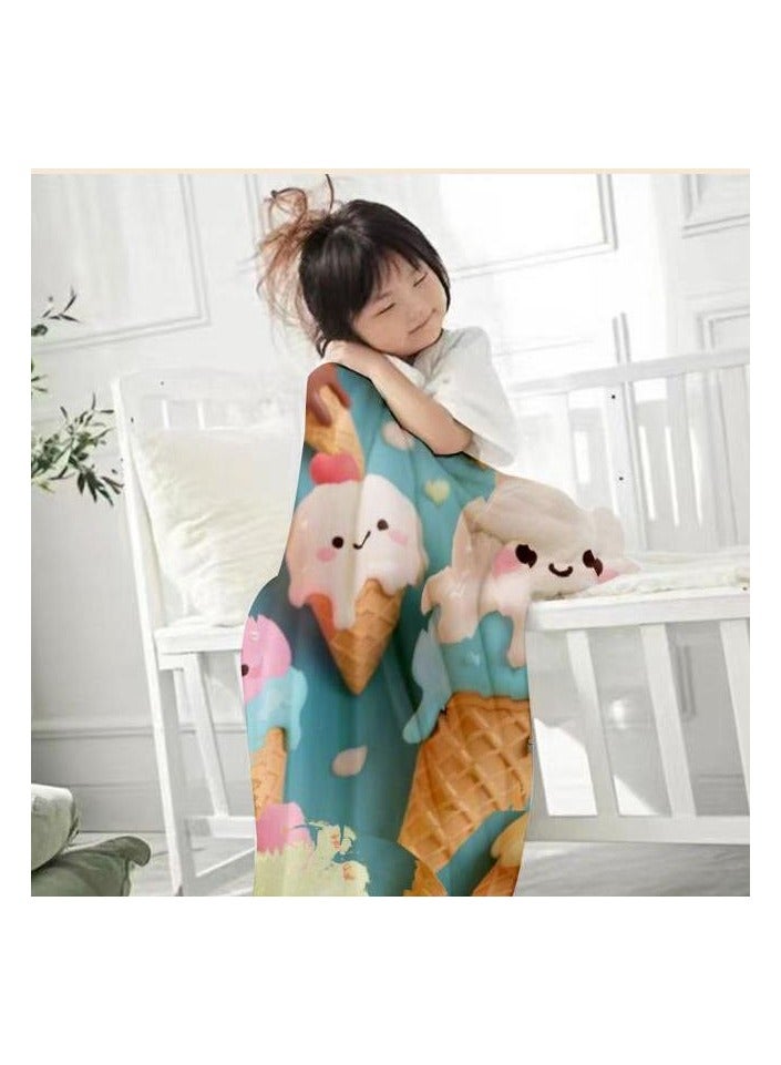 عام بطانية رقيقة من الفانيلا (دافئة ومريحة، ومناسبة للنوم واستخدام الألعاب وإزالة الغبار ومقاومة للرمل) 150 سم * 200 سم - 90 - Image 1