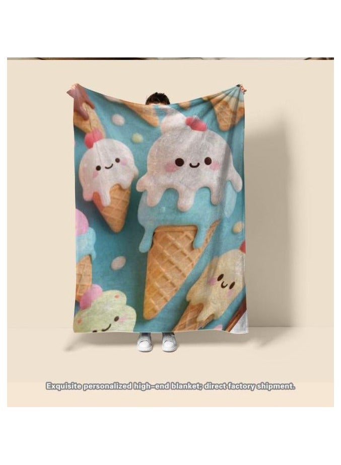 عام بطانية رقيقة من الفانيلا (دافئة ومريحة، ومناسبة للنوم واستخدام الألعاب وإزالة الغبار ومقاومة للرمل) 150 سم * 200 سم - 90 - Image 3